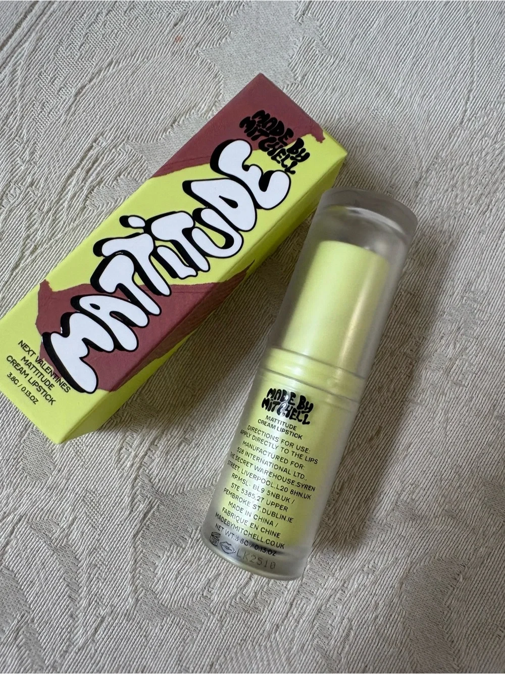 Made by Mitchell Mattitude Matte Lipstick in Next Valentines BNIB